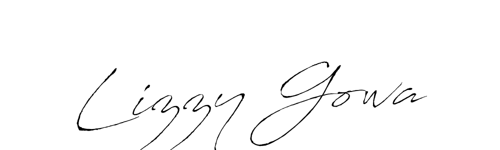 How to make Lizzy Gowa name signature. Use Antro_Vectra style for creating short signs online. This is the latest handwritten sign. Lizzy Gowa signature style 6 images and pictures png