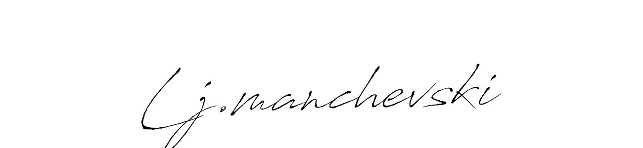 Also You can easily find your signature by using the search form. We will create Lj.manchevski name handwritten signature images for you free of cost using Antro_Vectra sign style. Lj.manchevski signature style 6 images and pictures png