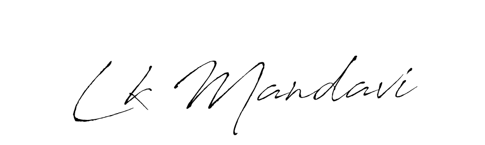 Lk Mandavi stylish signature style. Best Handwritten Sign (Antro_Vectra) for my name. Handwritten Signature Collection Ideas for my name Lk Mandavi. Lk Mandavi signature style 6 images and pictures png