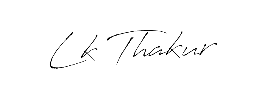 How to make Lk Thakur name signature. Use Antro_Vectra style for creating short signs online. This is the latest handwritten sign. Lk Thakur signature style 6 images and pictures png