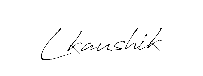 if you are searching for the best signature style for your name Lkaushik. so please give up your signature search. here we have designed multiple signature styles  using Antro_Vectra. Lkaushik signature style 6 images and pictures png