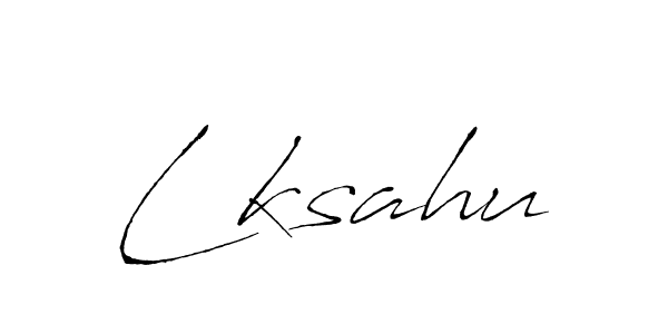 Make a beautiful signature design for name Lksahu. With this signature (Antro_Vectra) style, you can create a handwritten signature for free. Lksahu signature style 6 images and pictures png