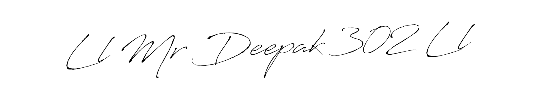 Also we have Ll Mr Deepak 302 Ll name is the best signature style. Create professional handwritten signature collection using Antro_Vectra autograph style. Ll Mr Deepak 302 Ll signature style 6 images and pictures png