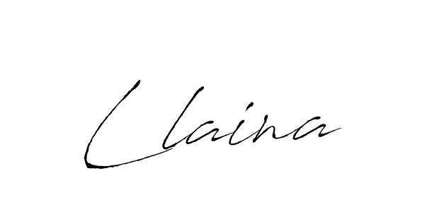 Make a beautiful signature design for name Llaina. With this signature (Antro_Vectra) style, you can create a handwritten signature for free. Llaina signature style 6 images and pictures png