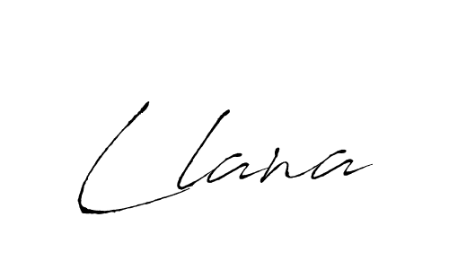 Make a beautiful signature design for name Llana. With this signature (Antro_Vectra) style, you can create a handwritten signature for free. Llana signature style 6 images and pictures png