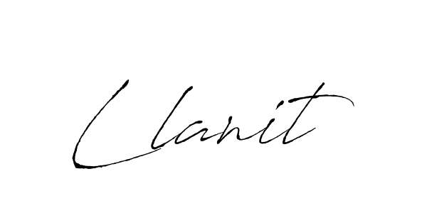 The best way (Antro_Vectra) to make a short signature is to pick only two or three words in your name. The name Llanit include a total of six letters. For converting this name. Llanit signature style 6 images and pictures png