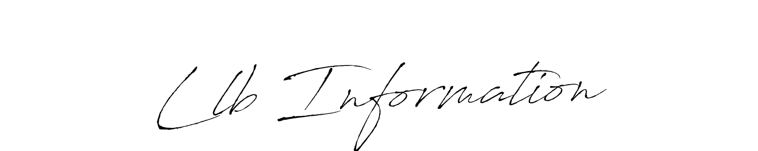 Similarly Antro_Vectra is the best handwritten signature design. Signature creator online .You can use it as an online autograph creator for name Llb Information. Llb Information signature style 6 images and pictures png