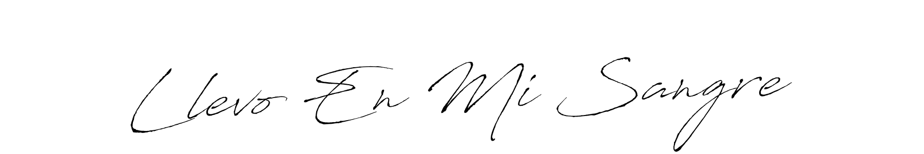 How to make Llevo En Mi Sangre name signature. Use Antro_Vectra style for creating short signs online. This is the latest handwritten sign. Llevo En Mi Sangre signature style 6 images and pictures png