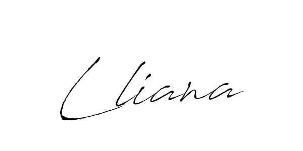 Use a signature maker to create a handwritten signature online. With this signature software, you can design (Antro_Vectra) your own signature for name Lliana. Lliana signature style 6 images and pictures png