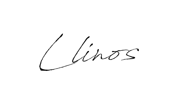 Make a beautiful signature design for name Llinos. With this signature (Antro_Vectra) style, you can create a handwritten signature for free. Llinos signature style 6 images and pictures png