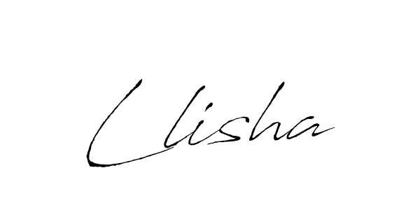 How to make Llisha name signature. Use Antro_Vectra style for creating short signs online. This is the latest handwritten sign. Llisha signature style 6 images and pictures png