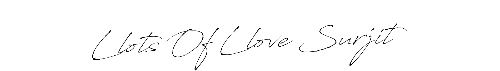 Use a signature maker to create a handwritten signature online. With this signature software, you can design (Antro_Vectra) your own signature for name Llots Of Llove Surjit. Llots Of Llove Surjit signature style 6 images and pictures png