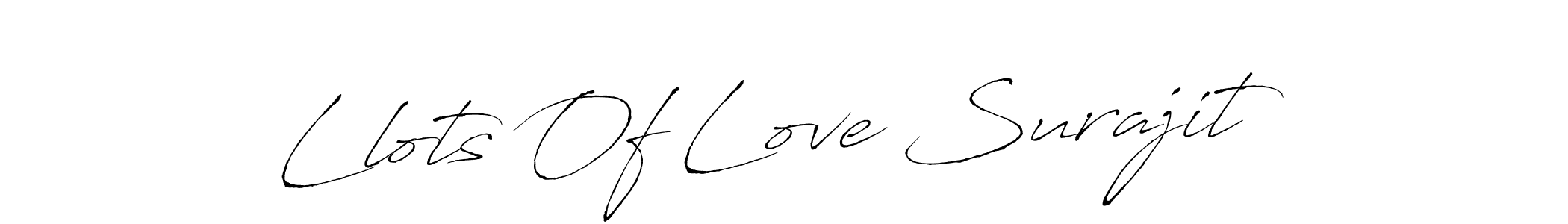 Llots Of Love Surajit stylish signature style. Best Handwritten Sign (Antro_Vectra) for my name. Handwritten Signature Collection Ideas for my name Llots Of Love Surajit. Llots Of Love Surajit signature style 6 images and pictures png