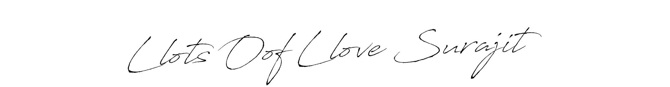 Create a beautiful signature design for name Llots Oof Llove Surajit. With this signature (Antro_Vectra) fonts, you can make a handwritten signature for free. Llots Oof Llove Surajit signature style 6 images and pictures png