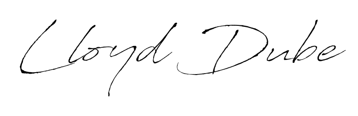 Antro_Vectra is a professional signature style that is perfect for those who want to add a touch of class to their signature. Get Lloyd Dube name fancy signature for free. Lloyd Dube signature style 6 images and pictures png