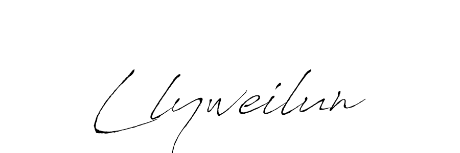 You should practise on your own different ways (Antro_Vectra) to write your name (Llyweilun) in signature. don't let someone else do it for you. Llyweilun signature style 6 images and pictures png