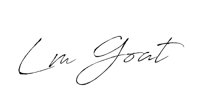 Lm Goat stylish signature style. Best Handwritten Sign (Antro_Vectra) for my name. Handwritten Signature Collection Ideas for my name Lm Goat. Lm Goat signature style 6 images and pictures png