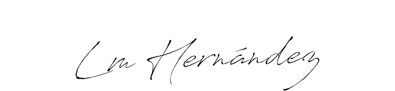 How to make Lm Hernández name signature. Use Antro_Vectra style for creating short signs online. This is the latest handwritten sign. Lm Hernández signature style 6 images and pictures png