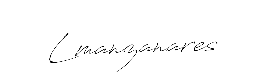 Make a beautiful signature design for name Lmanzanares. With this signature (Antro_Vectra) style, you can create a handwritten signature for free. Lmanzanares signature style 6 images and pictures png