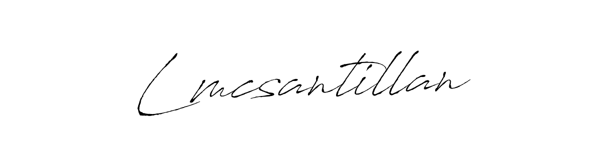 if you are searching for the best signature style for your name Lmcsantillan. so please give up your signature search. here we have designed multiple signature styles  using Antro_Vectra. Lmcsantillan signature style 6 images and pictures png