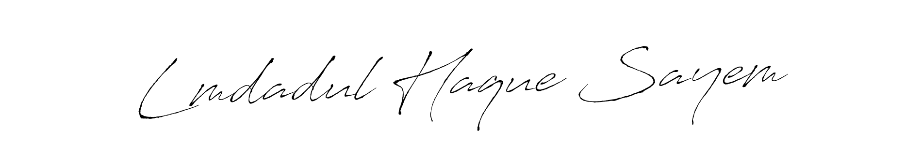 Lmdadul Haque Sayem stylish signature style. Best Handwritten Sign (Antro_Vectra) for my name. Handwritten Signature Collection Ideas for my name Lmdadul Haque Sayem. Lmdadul Haque Sayem signature style 6 images and pictures png