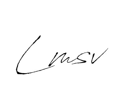 Make a beautiful signature design for name Lmsv. With this signature (Antro_Vectra) style, you can create a handwritten signature for free. Lmsv signature style 6 images and pictures png