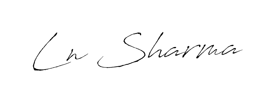 Make a beautiful signature design for name Ln Sharma. With this signature (Antro_Vectra) style, you can create a handwritten signature for free. Ln Sharma signature style 6 images and pictures png