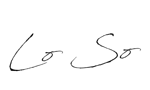 Lo So stylish signature style. Best Handwritten Sign (Antro_Vectra) for my name. Handwritten Signature Collection Ideas for my name Lo So. Lo So signature style 6 images and pictures png