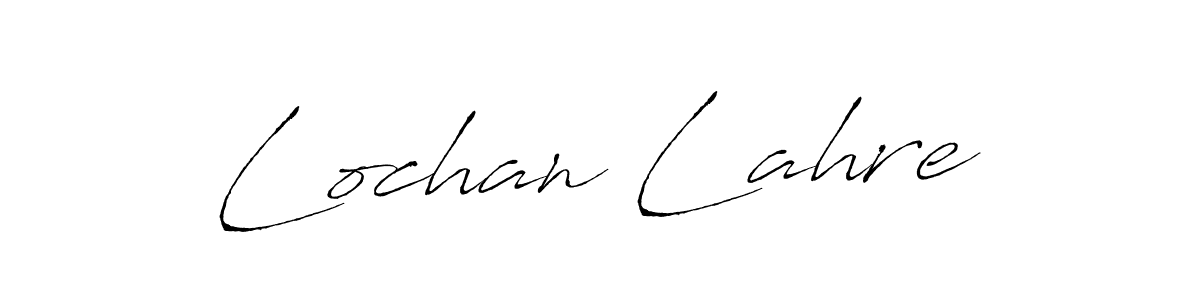 How to make Lochan Lahre name signature. Use Antro_Vectra style for creating short signs online. This is the latest handwritten sign. Lochan Lahre signature style 6 images and pictures png