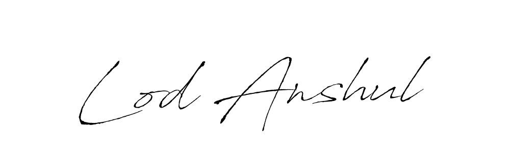 Make a beautiful signature design for name Lod Anshul. With this signature (Antro_Vectra) style, you can create a handwritten signature for free. Lod Anshul signature style 6 images and pictures png