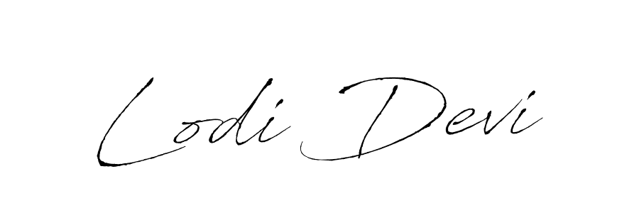 Antro_Vectra is a professional signature style that is perfect for those who want to add a touch of class to their signature. It is also a great choice for those who want to make their signature more unique. Get Lodi Devi name to fancy signature for free. Lodi Devi signature style 6 images and pictures png