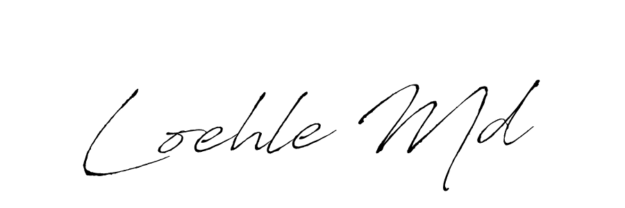 Loehle Md stylish signature style. Best Handwritten Sign (Antro_Vectra) for my name. Handwritten Signature Collection Ideas for my name Loehle Md. Loehle Md signature style 6 images and pictures png