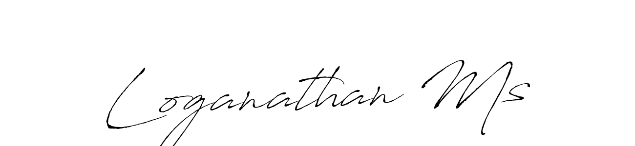 Create a beautiful signature design for name Loganathan Ms. With this signature (Antro_Vectra) fonts, you can make a handwritten signature for free. Loganathan Ms signature style 6 images and pictures png