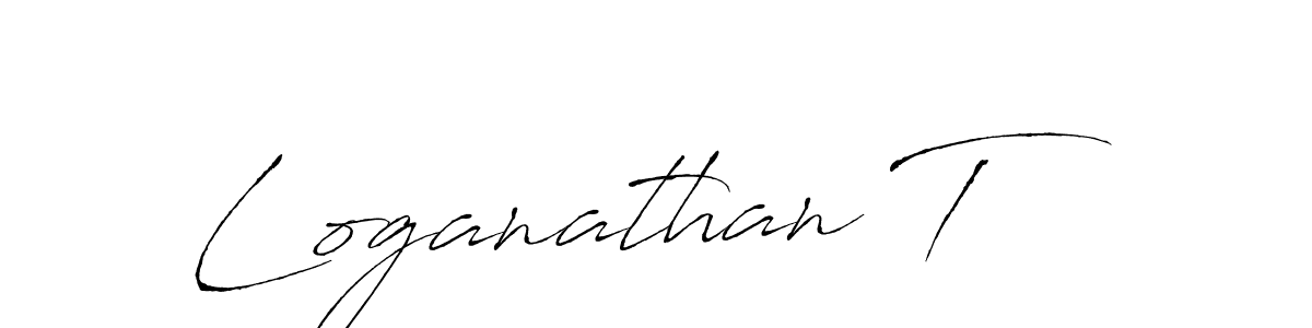 Loganathan T stylish signature style. Best Handwritten Sign (Antro_Vectra) for my name. Handwritten Signature Collection Ideas for my name Loganathan T. Loganathan T signature style 6 images and pictures png