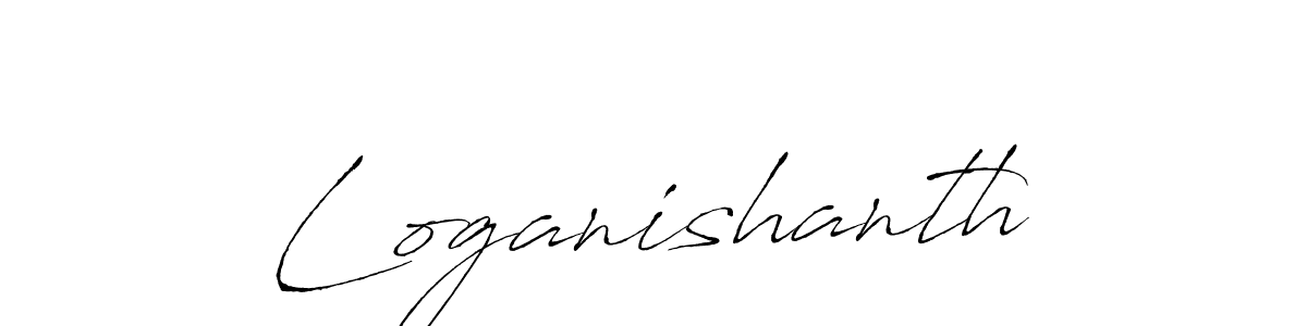 Loganishanth stylish signature style. Best Handwritten Sign (Antro_Vectra) for my name. Handwritten Signature Collection Ideas for my name Loganishanth. Loganishanth signature style 6 images and pictures png
