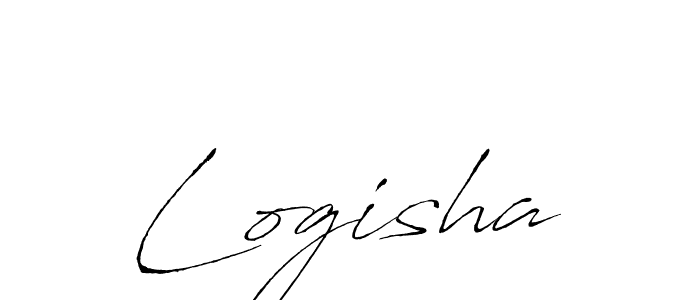 Use a signature maker to create a handwritten signature online. With this signature software, you can design (Antro_Vectra) your own signature for name Logisha. Logisha signature style 6 images and pictures png