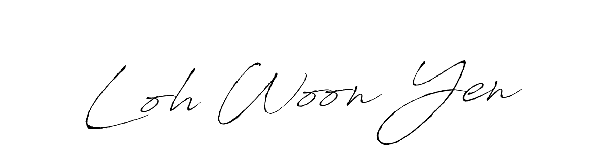 How to make Loh Woon Yen signature? Antro_Vectra is a professional autograph style. Create handwritten signature for Loh Woon Yen name. Loh Woon Yen signature style 6 images and pictures png