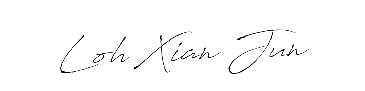 Loh Xian Jun stylish signature style. Best Handwritten Sign (Antro_Vectra) for my name. Handwritten Signature Collection Ideas for my name Loh Xian Jun. Loh Xian Jun signature style 6 images and pictures png