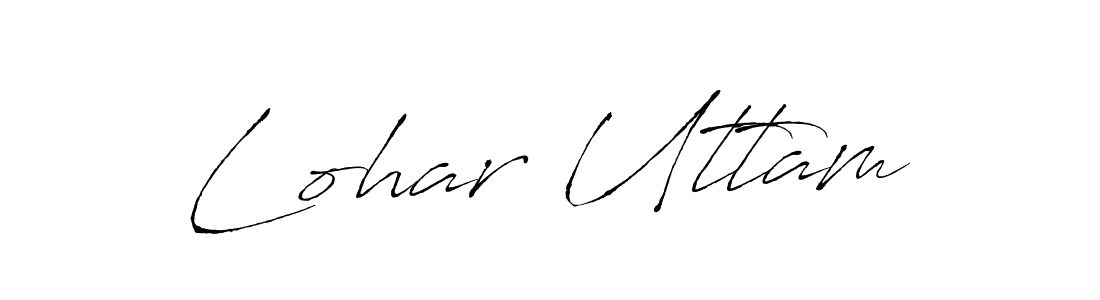 You should practise on your own different ways (Antro_Vectra) to write your name (Lohar Uttam) in signature. don't let someone else do it for you. Lohar Uttam signature style 6 images and pictures png