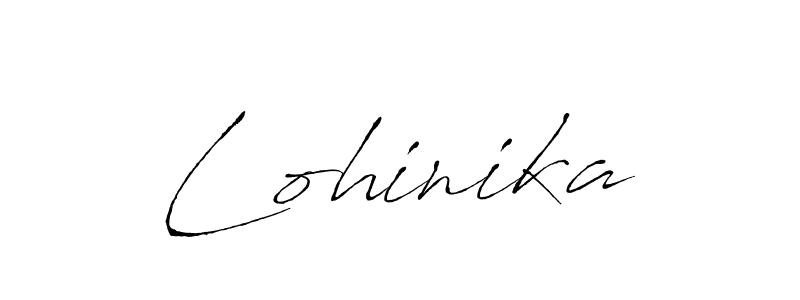 You should practise on your own different ways (Antro_Vectra) to write your name (Lohinika) in signature. don't let someone else do it for you. Lohinika signature style 6 images and pictures png
