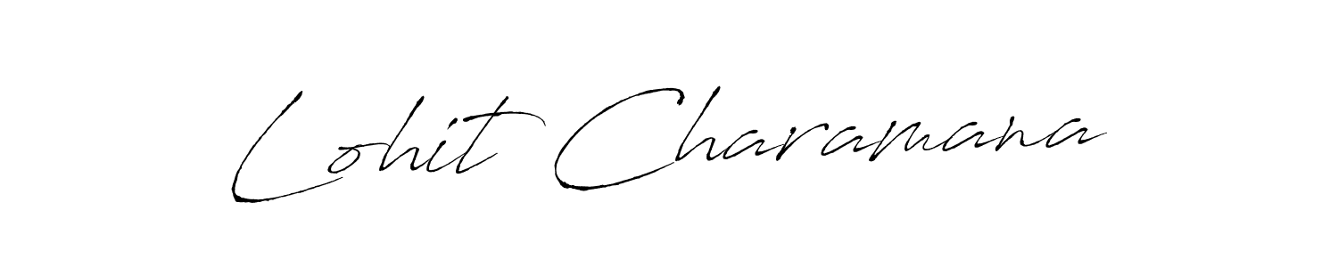 Create a beautiful signature design for name Lohit Charamana. With this signature (Antro_Vectra) fonts, you can make a handwritten signature for free. Lohit Charamana signature style 6 images and pictures png