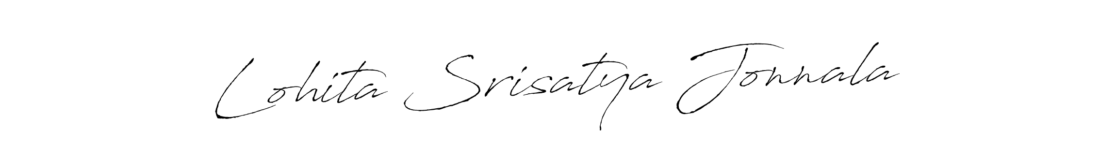 Create a beautiful signature design for name Lohita Srisatya Jonnala. With this signature (Antro_Vectra) fonts, you can make a handwritten signature for free. Lohita Srisatya Jonnala signature style 6 images and pictures png