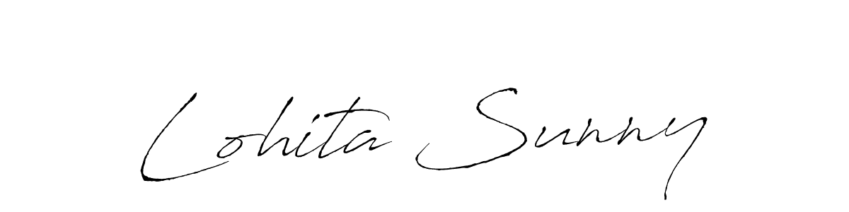 Lohita Sunny stylish signature style. Best Handwritten Sign (Antro_Vectra) for my name. Handwritten Signature Collection Ideas for my name Lohita Sunny. Lohita Sunny signature style 6 images and pictures png