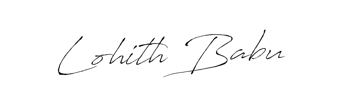 How to make Lohith Babu name signature. Use Antro_Vectra style for creating short signs online. This is the latest handwritten sign. Lohith Babu signature style 6 images and pictures png