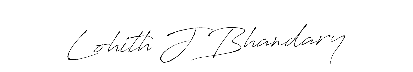 How to make Lohith J Bhandary signature? Antro_Vectra is a professional autograph style. Create handwritten signature for Lohith J Bhandary name. Lohith J Bhandary signature style 6 images and pictures png