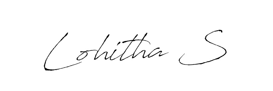 Make a beautiful signature design for name Lohitha S. With this signature (Antro_Vectra) style, you can create a handwritten signature for free. Lohitha S signature style 6 images and pictures png