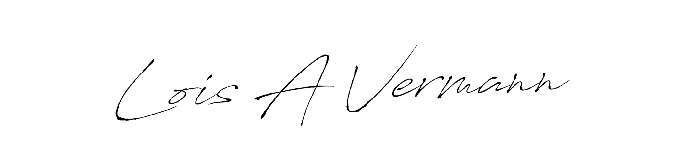 Design your own signature with our free online signature maker. With this signature software, you can create a handwritten (Antro_Vectra) signature for name Lois A Vermann. Lois A Vermann signature style 6 images and pictures png
