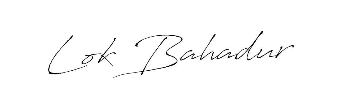 How to make Lok Bahadur signature? Antro_Vectra is a professional autograph style. Create handwritten signature for Lok Bahadur name. Lok Bahadur signature style 6 images and pictures png