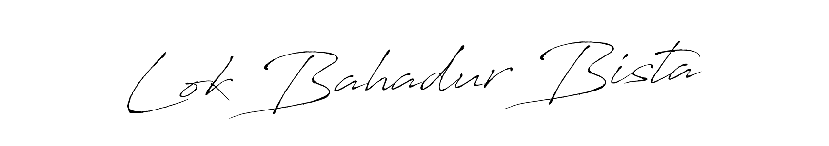 Also we have Lok Bahadur Bista name is the best signature style. Create professional handwritten signature collection using Antro_Vectra autograph style. Lok Bahadur Bista signature style 6 images and pictures png