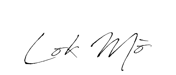 Create a beautiful signature design for name Lok Mò. With this signature (Antro_Vectra) fonts, you can make a handwritten signature for free. Lok Mò signature style 6 images and pictures png